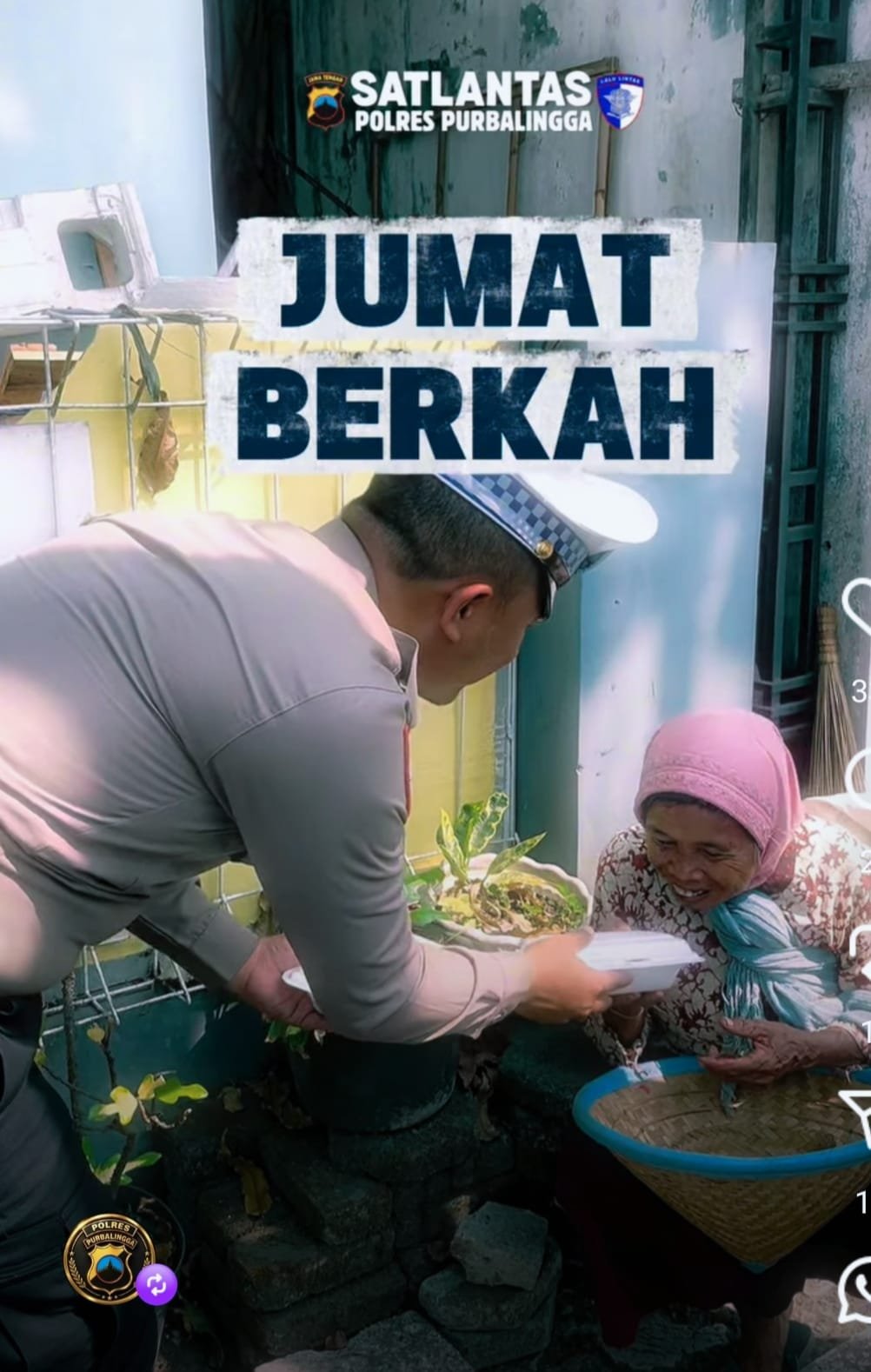 Satpas Polres Purbalingga Gelar Jum'at Berkah Hadir Berbagi dan Menebar Kebaikan Untuk Masyarakat